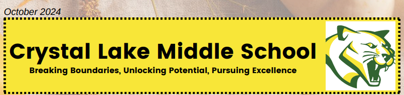  Crystal Lake Middle School October Newsletter